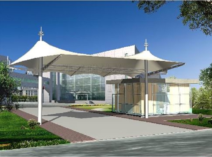 膜結構入口遮陽棚-深圳市燁興膜結構工程有限公司 膜結構入口遮陽棚.jpg